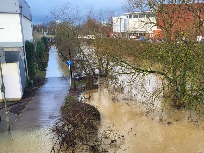 Flooding in Banbury street, Oxfordshire